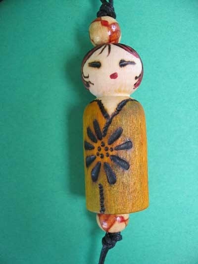 kokeshi doll charm - kiko