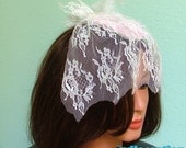 INDISCRETION  Lace Feathers and more Lace Fascinator