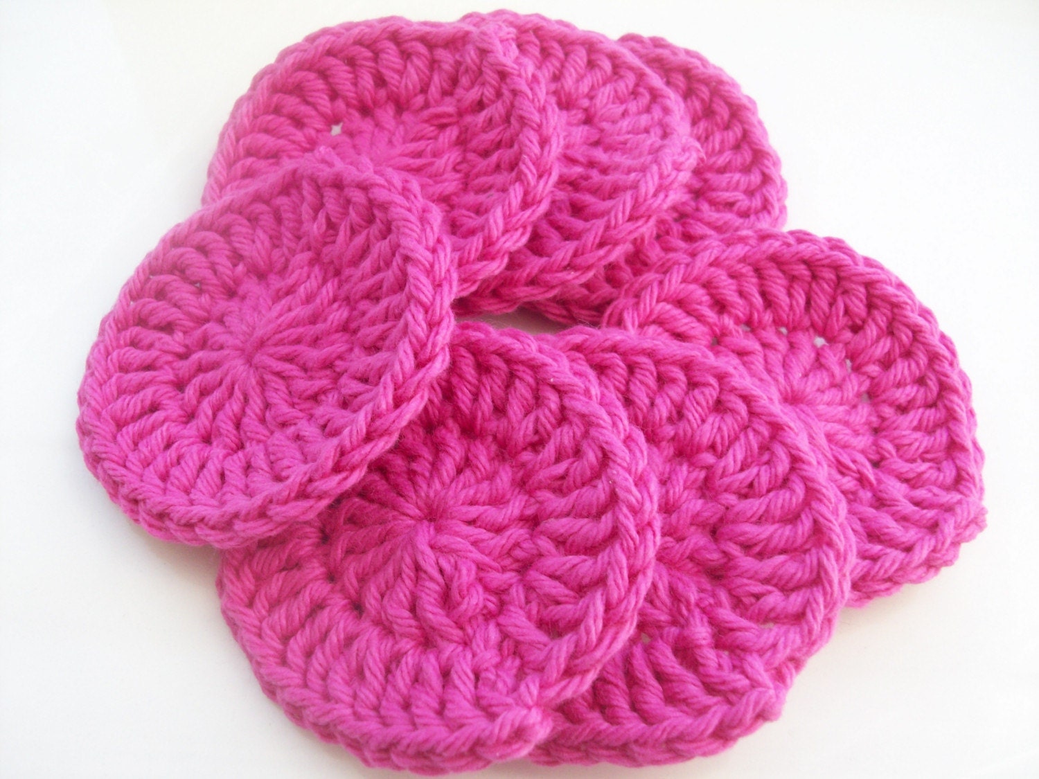 Set of Seven Hot Pink Reusable Make-up Remover Pads