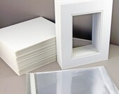Selling Kit - all you need to mat your art. 11 x 14 DOUBLE mats, foam, bags WHITE