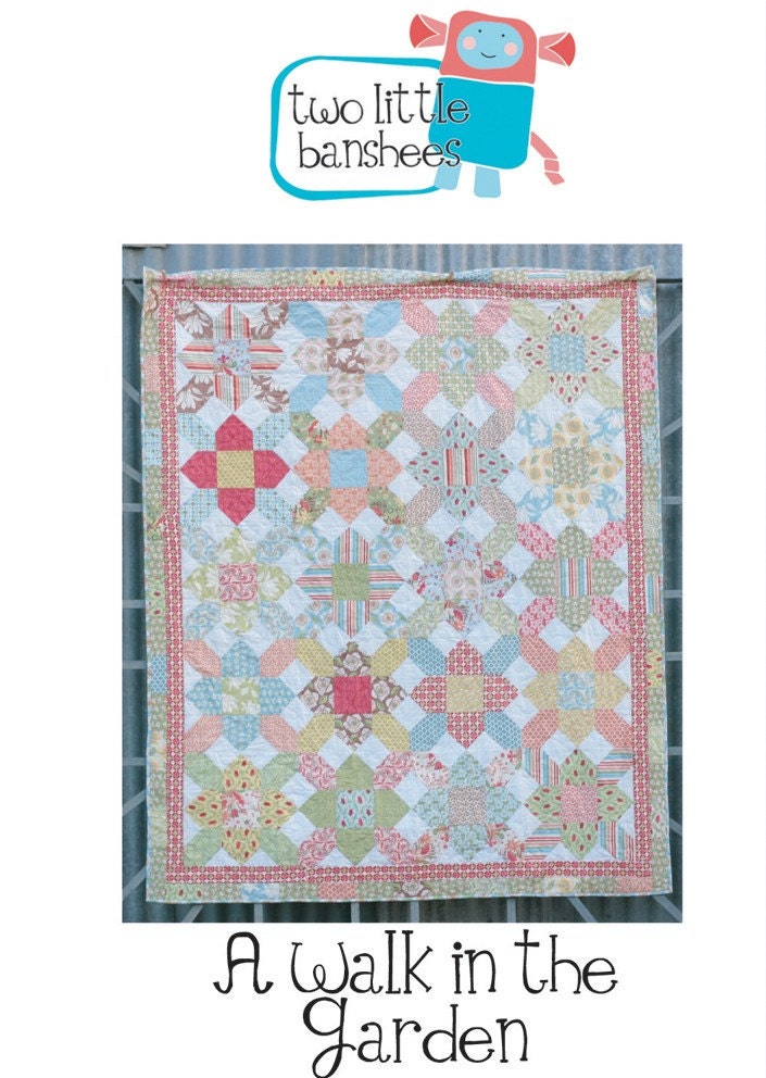 PDF Quilt Pattern - A Walk In The Garden