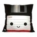 Decorative Deluxe Pillow, Classic Vintage Retro Toy Pillow - Black Floppy Disk