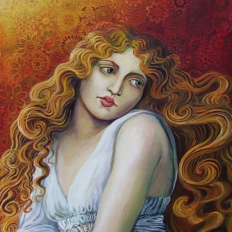 Isis - Art Nouveau Pagan Witch Goddess 8x10 Print