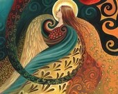 Feather Goddess - Art Nouveau Mythology 8x10 Print