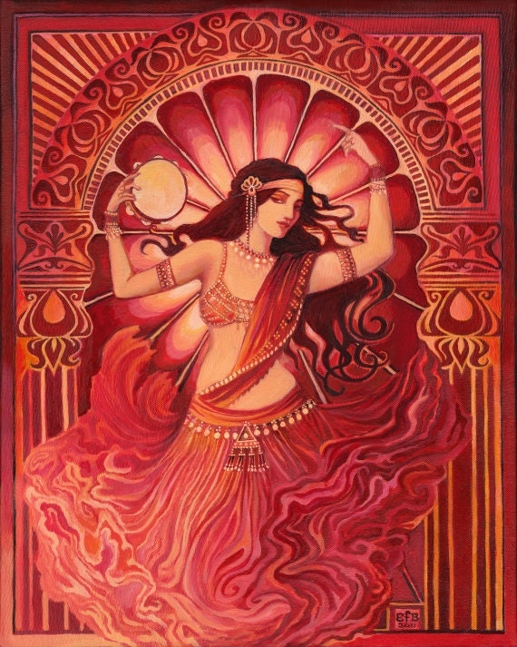 The Divine Tarantella Gypsy Goddess Original Oil Painting