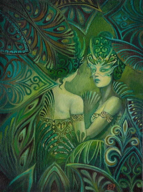 Amunet Egyptian Goddess of Mystery Original Oil Painting