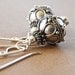Earrings - sterling silver, Balinese silver - Silver Lotus