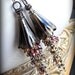 RESERVED for DA - Earrings - rubelite garnet, imperial topaz, smoky quartz, oxidised, sterling silver - Honeysuckle