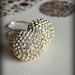 Earrings - sterling silver, vintage rhinestone, brass - Shimmer
