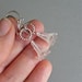 Earrings - sterling silver, rose quartz, carved flower, gemstone - Drosera