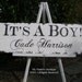 ITS A BOY Sign, Vintage Baby Sign, Yard Sign, Photo Prop, Baby Announcement Cards, Newborn Sign, Personalized Sign 24 x 7.5