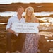Vintage SAVE THE DATE Sign, Wedding Sign, Anniversary Sign, House Warming Gift, Custom Name Sign, 30x12, Shabby Chic Sign