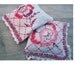 Lavender and Spice Sachets in Vintage Linen - Red Flower Style - OOAK