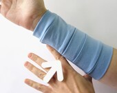 wrist wallet in baby blue