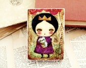 Everybody needs an OWL- ACEO Giclee Reproduction Mounted On Wood Block by Danita Art (2.5  x 3.5 Inches Print)