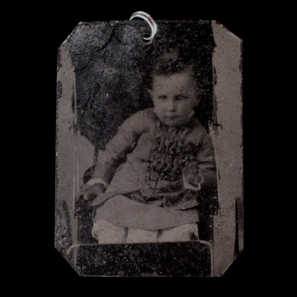 Tintype Pendant - Ghostly Child