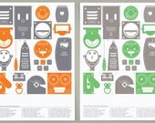 Letterpress Happiness Print