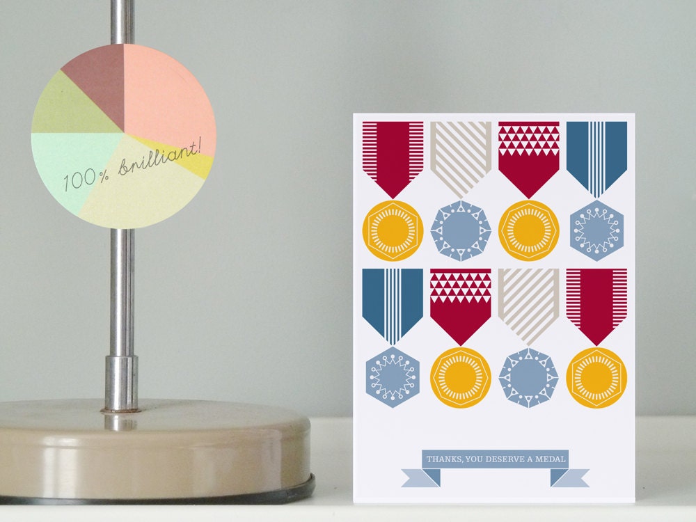 You deserve a medal Thank You Card.