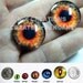 16mm Fire Glass Eyes Handmade Glass Taxidermy Doll Eyes Cabochons for Steampunk Jewelry and Pendant Making