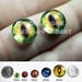 12mm Evil Yellow Green Dragon Handmade Glass Taxidermy Cabochon Pullip Doll Eyes Chips