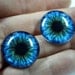 Taxidermy Eyes - 24mm - 1 inch Mystic Mermaid Eyes 2 Human Doll Eyes Handmade Glass Cabochons for Steampunk Jewelry and Pendant Making