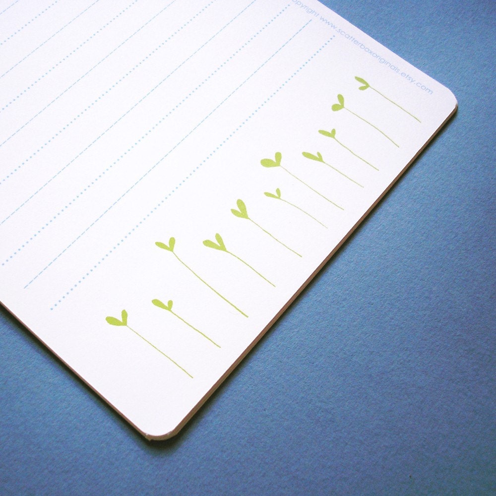 Writing set with lines - Seedlings