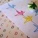 Lucky Origami Crane Hand Carved Rubber Stamp