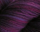 SOCK YARN, Tight Twist Superwash Merino Wool Sock Yarn, Midnight Passion