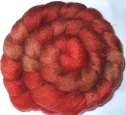 Extra soft BFL wool roving, handpainted, superwash, for handspinning, 3.5oz/100g