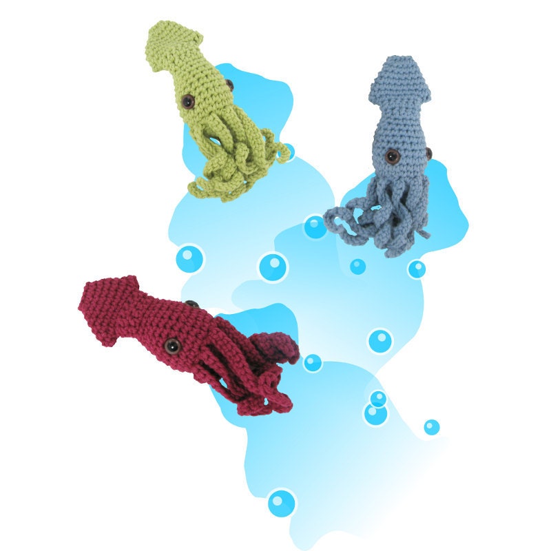 Crocheted Squid Pattern PDF