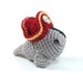 Pirate Manatee, Handmade Amigurumi Toy