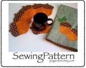 Acorn Coasters Towels New Fall Spice Acorn Sewing Pattern  instant downloading