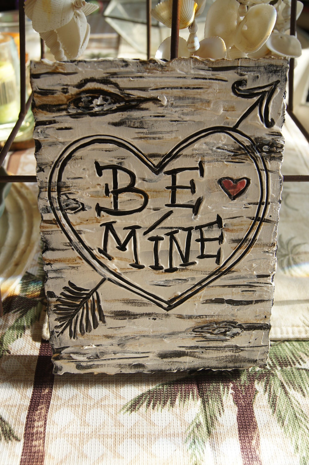 Beautiful Birch Tree Carved Plaque - Personalized Carved Heart in Tree Keepsakes Tile - Weddings, Anniversaries, Any Occasion