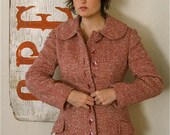 vintage 60s pink wool coat