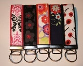 BRIDESMAID GIFT - 5 You CHOOSE the fabric kEy fobs