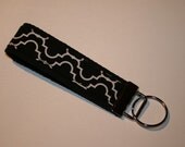 Black Metro Tile Key Fob - Bridesmaid Gift, Key Fob, Bachelorette Party Favor