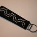 Black Metro Tile Key Fob - Bridesmaid Gift, Key Fob, Bachelorette Party Favor