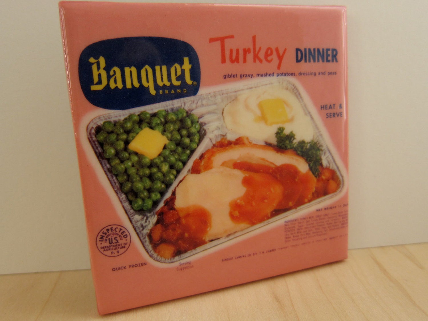 Turkey TV Dinner Tile Coaster