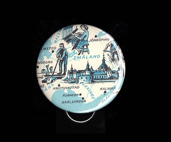 Retro Sweden Key Chain / Bottle Opener -- 1964 Ephemera -- OOAK