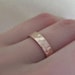 14k Rose Gold Wedding Rings - Hammered - Recycled Gold - 4 and 6 mm Set of Two