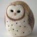 FREE SHIPPING - Barn Owl Needle Felted Wool Sculpture