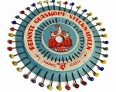 40pcs VINTAGE GLASS HEADPINS 1940s Prym Germany