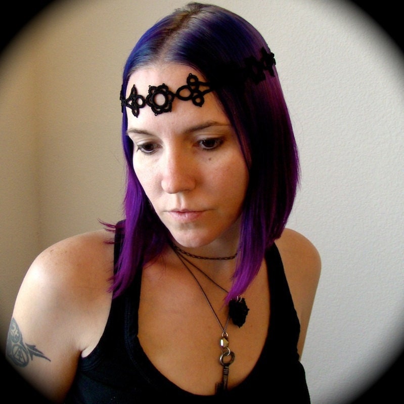 Tatted Circlet Headpiece or Necklace - Medieval