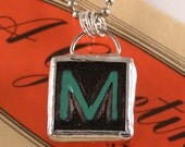 Letter M Initial Pendant Necklace
