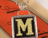 Letter M Initial Pendant Necklace