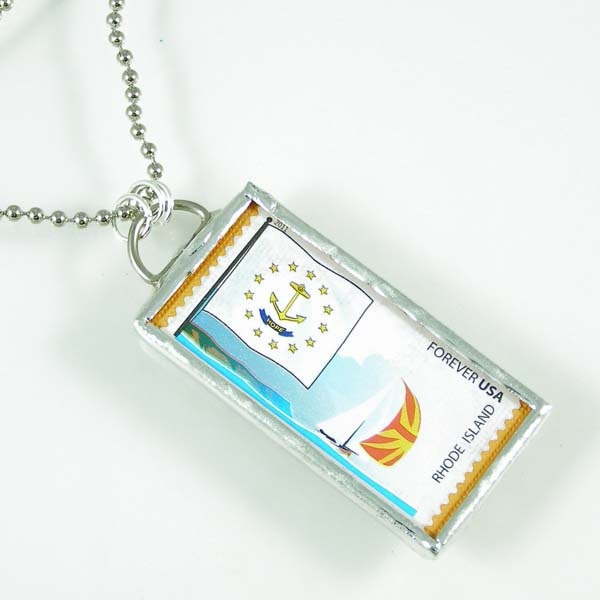 Rhode Island Map Pendant