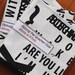 Skinny Fat Quarter - Letterhead Black on White