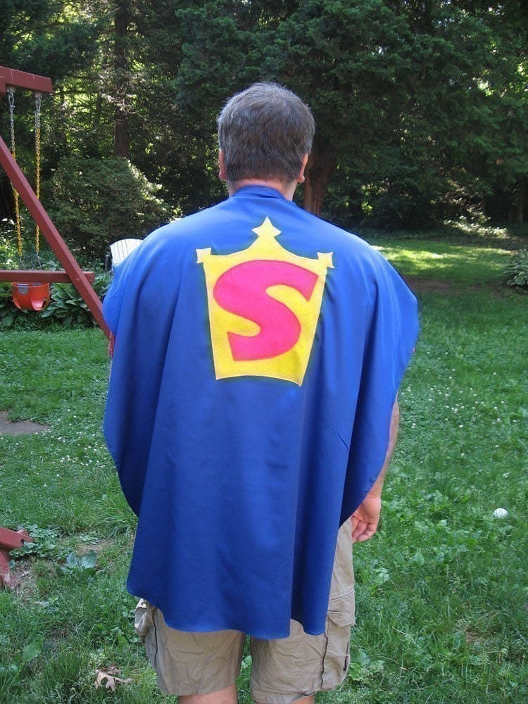 adult superhero shirt with cape