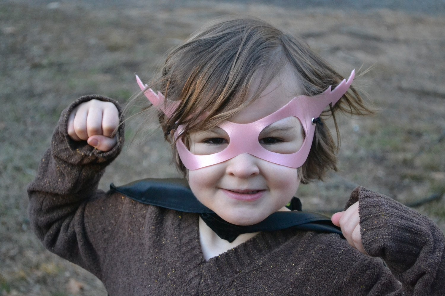Superhero mask kid lightenbolt  or Princess Seen in INC Magazine
