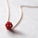 Red Coral Necklace on Goldfilled Chain - Everyday Jewelry, Anniversary, Sweet 16, Christmas & Holiday Gifts